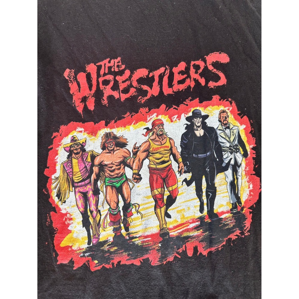 VTG WWF The Wrestlers‎ Graphic T Shirt XL Black Short Sleeve Rare Delta Ringspun